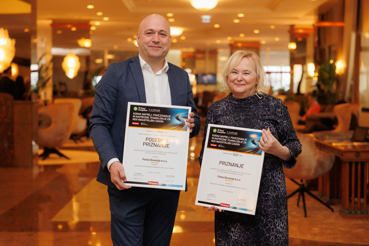 Peter Milinović in Anita Žibrat s priznanjem za energetsko učinkovitost